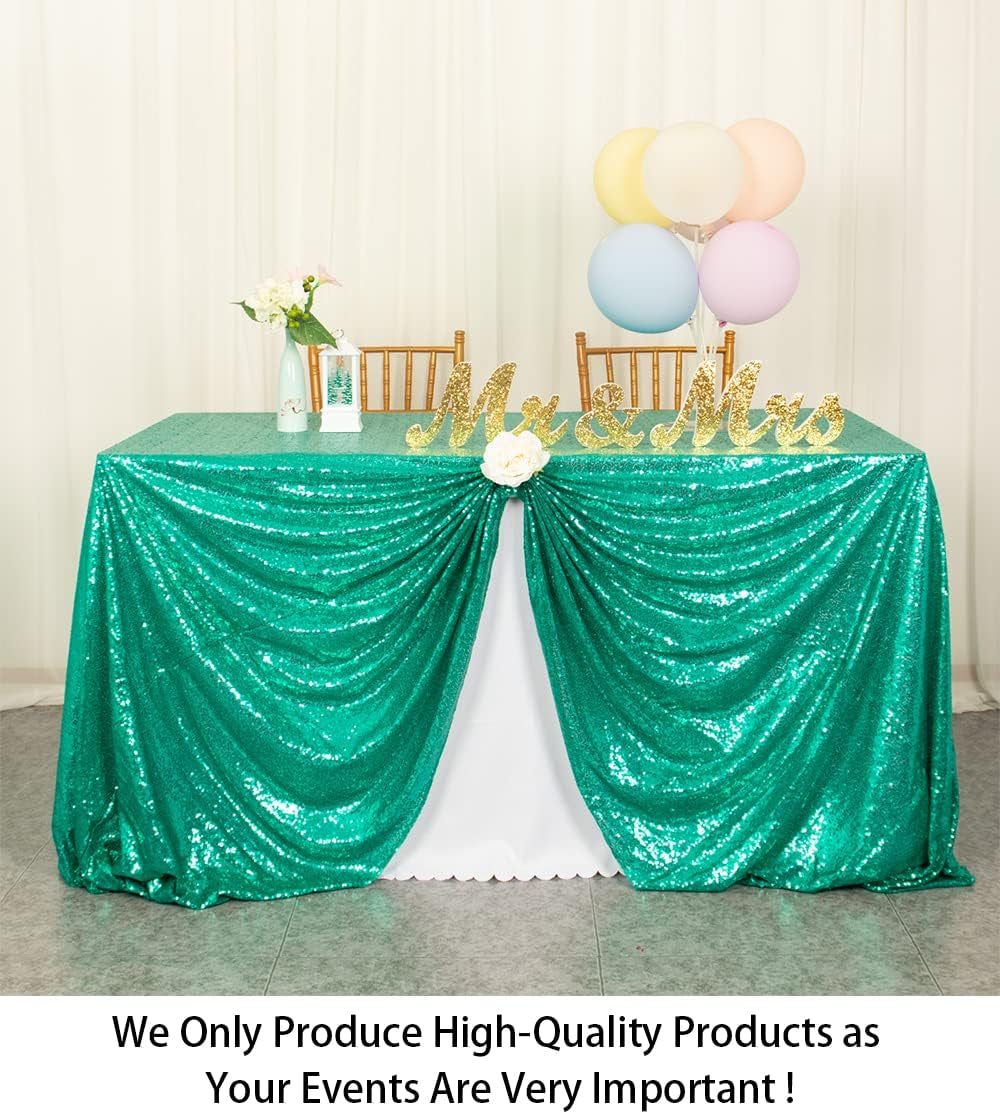 60X102-Inch Rectangular Sequin Tablecloth,Sparkly Green Sequin Tablecloth (60 X 102-Inch, Green)