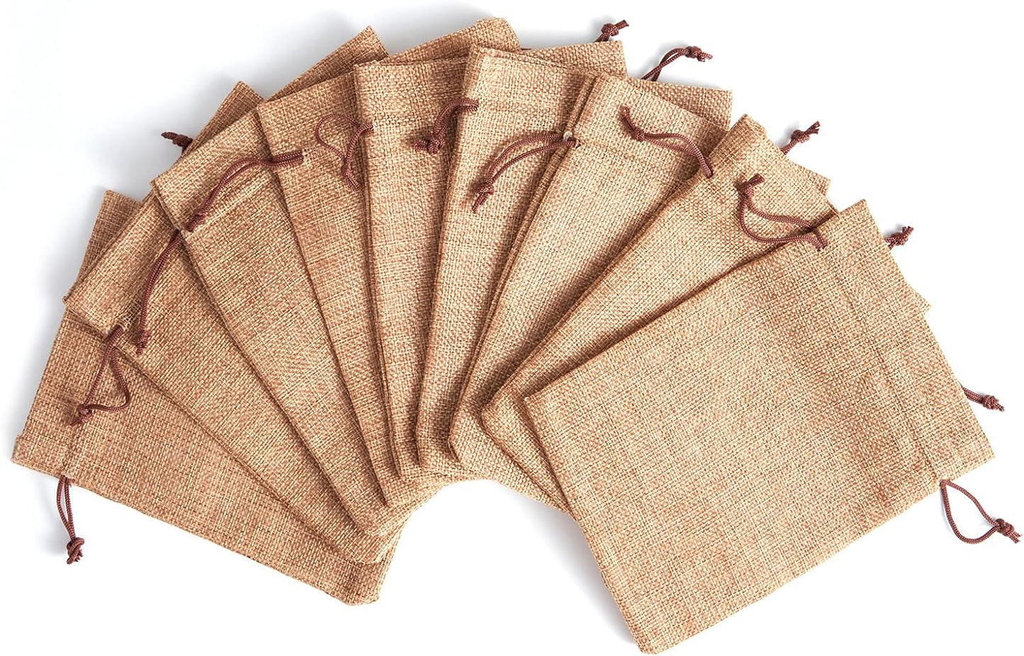 20 Pcs 5X7 Inch Linen Burlap Bags with Drawstring Reusable Grocery Craft Gift Bags for Christmas Birthday Wedding Party