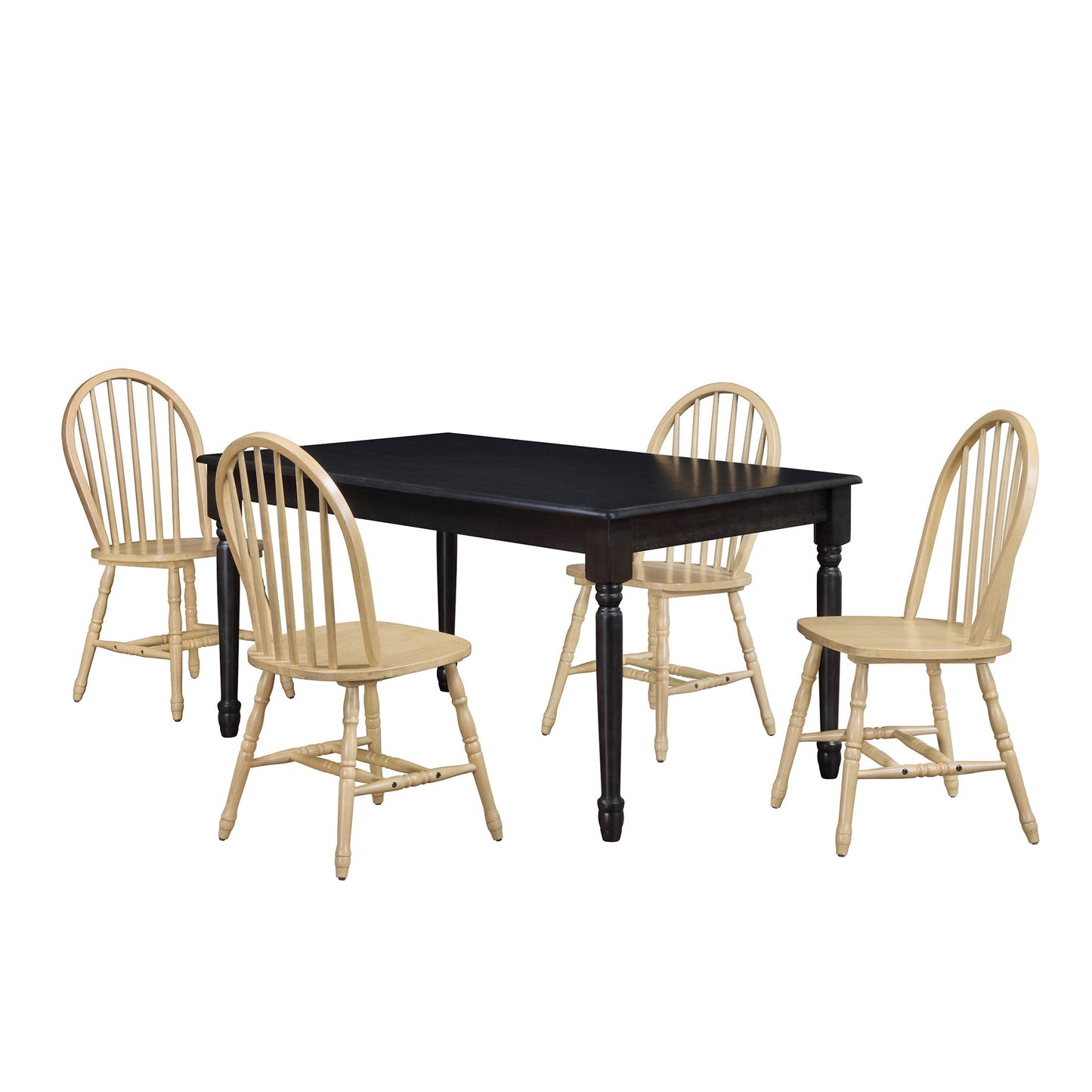 Better Homes and Gardens Autumn Lane Farmhouse Dining Table, Black Finish (Table Only)