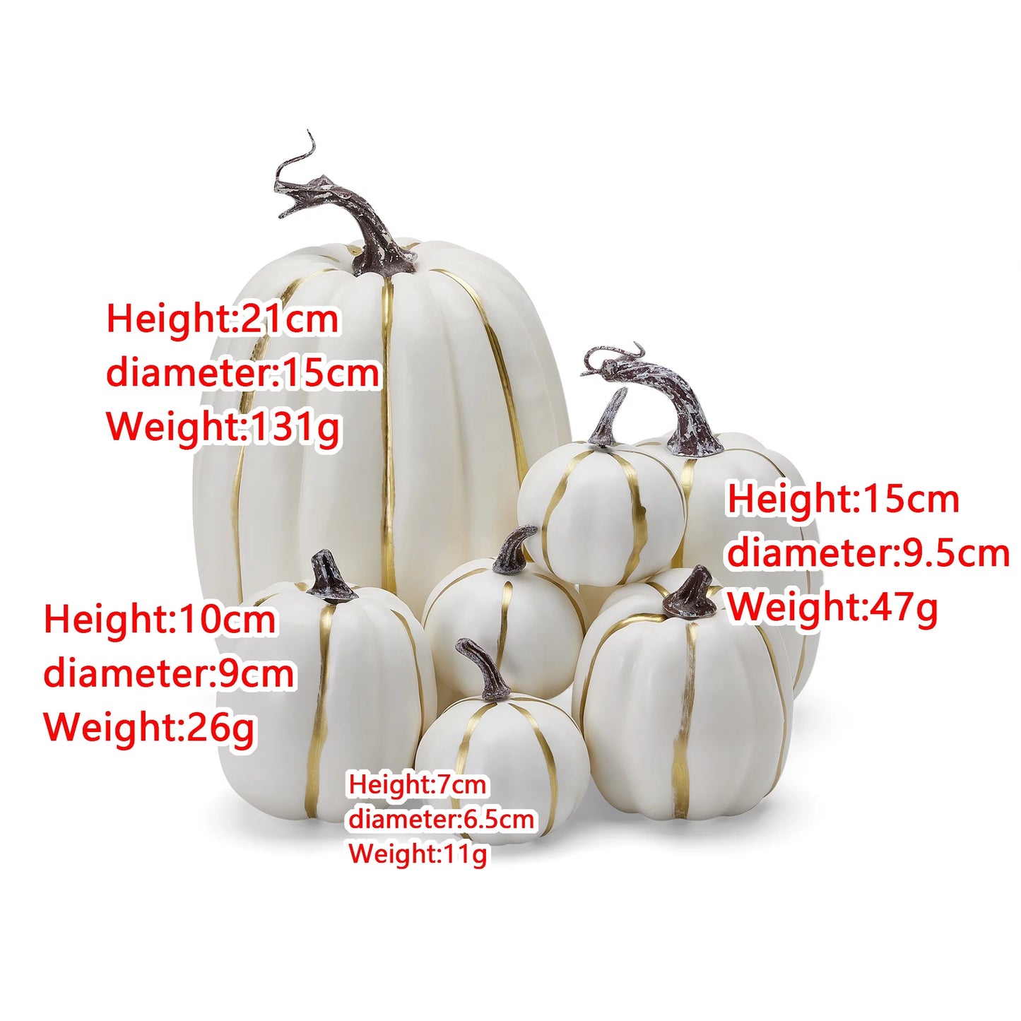 7Pcs Thanksgiving Artificial Pumpkin Home Decoration Sets, Artificial Vegetables Pumpkin for Fall Halloween Home Decor