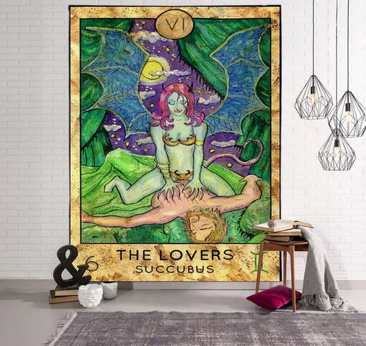 Tarot Star Wall Hanging Tapestry Astrology Old Vintage Tapestry Witchcraft Hippie Bohemian Tapestry Mural