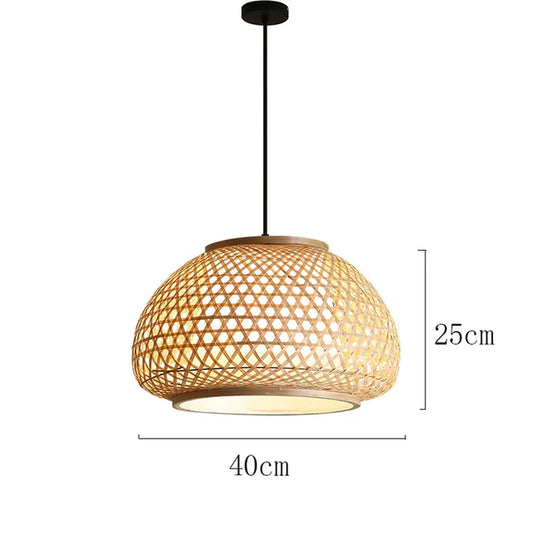 Hand-Woven Ceiling Hanging Lamps Vintage Chinese Style Bamboo Pendant Lights Decor Dining Room Restaurant Light Kitchen Fixtures