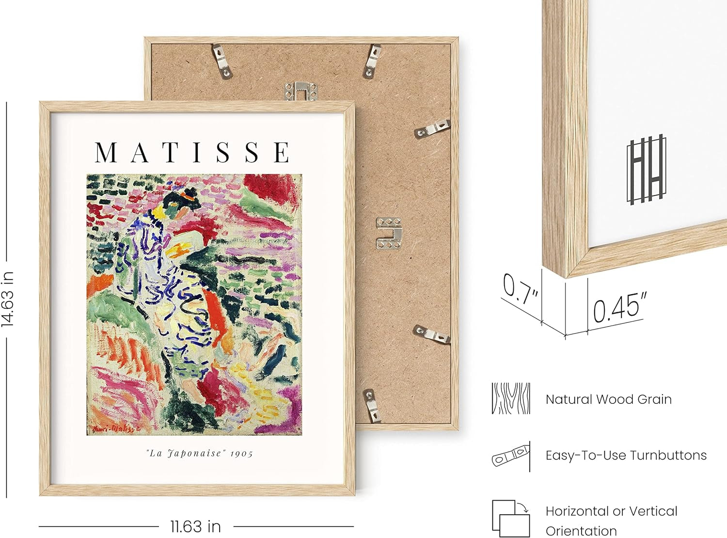 Matisse Prints with Frame - Set of 6 Matisse Poster, Contemporary Wall Art, Matisse Wall Art, Boho Wall Art, Vintage Posters for Room Aesthetic, Summer Matisse (Beige Frame, 11X14)