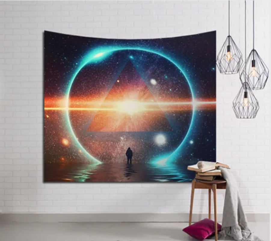 Galaxy Hanging Wall Tapestry Hippie Retro Home Decor Yoga Beach Mat 150X130Cm/150X100Cm