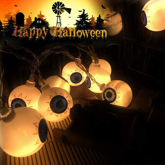 Halloween Eyeball String Lights, Battery Operated String Lights for Halloween Decorations (Eye)