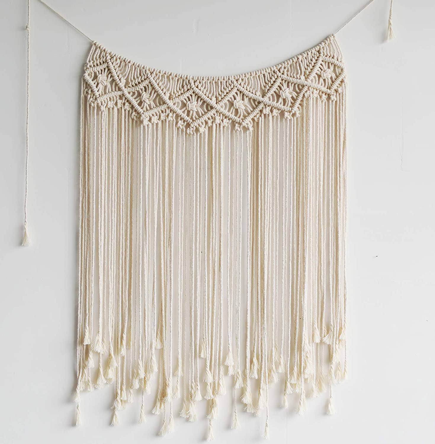 Macrame Wall Hanging Macrame Wall Decor Boho Wedding Hanger Cotton Handmade Wall Art Home Wall Decor,37"X 35"