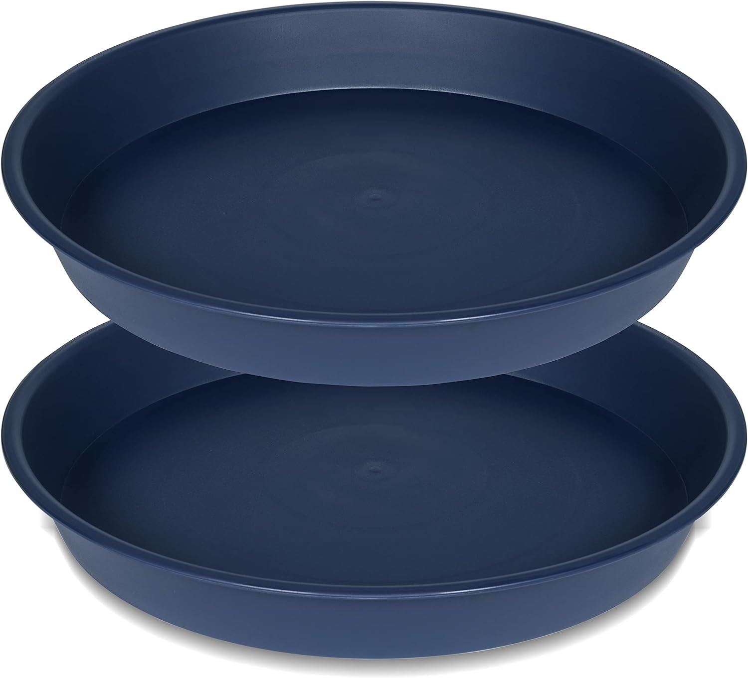 2 Pack of Plant Saucer 20 22 Inch, 3.6" Depth, Large Deep Heavy Duty Plant Saucers, Garden Plastic Plant Trays for Indoors Outdoor, Pot Tray for Planter 19-23" (Blue)