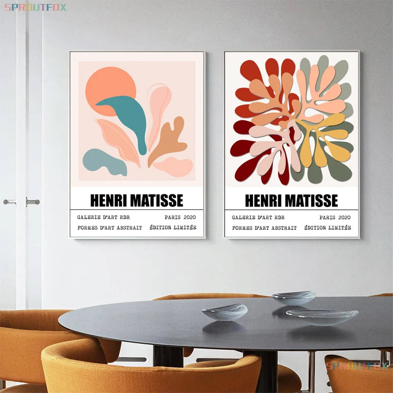 Matisse Line Decorative Posters Abstract Wall Art Decorative Prints Wall Paintings on the Wall Poster Aesthetic Flowers