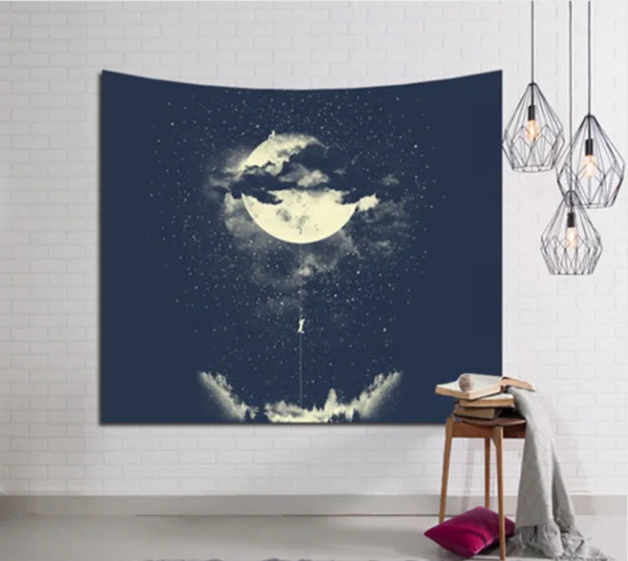 Galaxy Hanging Wall Tapestry Hippie Retro Home Decor Yoga Beach Mat 150X130Cm/150X100Cm