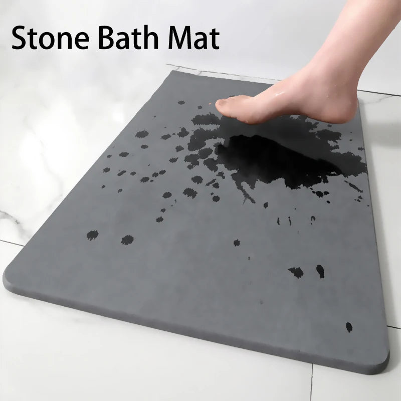 Diatomite Mat Stone Bath Mat Super Absorbent Diatomite Carpet Quick Drying Diatomaceous Earth Bath Mats Non-Slip Shower Rug 2024