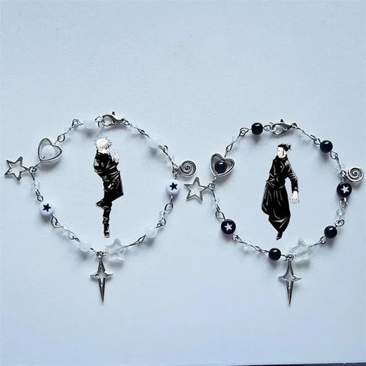 Jujutsu Kaisen Gojo & Geto Stacy Matching Couple Beaded Bracelets,Y2k