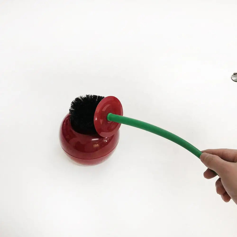 Lovely Cherry Shape Lavatory Brush Toilet Brush & Holder Set Mooie Cherry Vorm Toilet Borstel