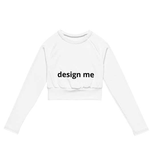 Recycled long-sleeve crop top