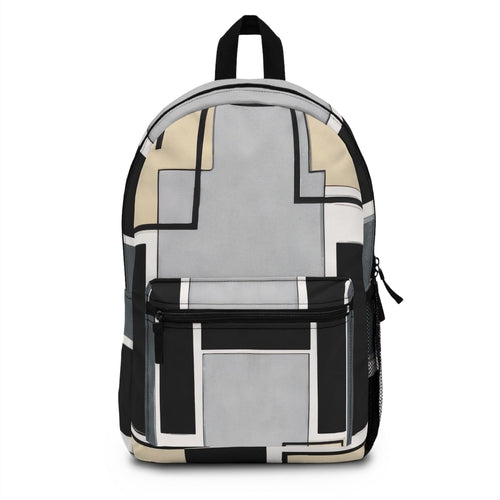 Backpack Work/school/leisure - Waterproof, Abstract Black Grey Brown