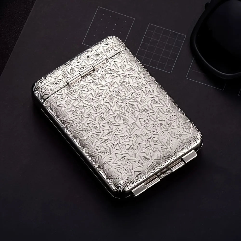 New Luxury Vintage Engraved Cigarette Case Container Pocket Cigarette Case Holder 84Mm Cigarette Smoking Storage Box Mens Gift