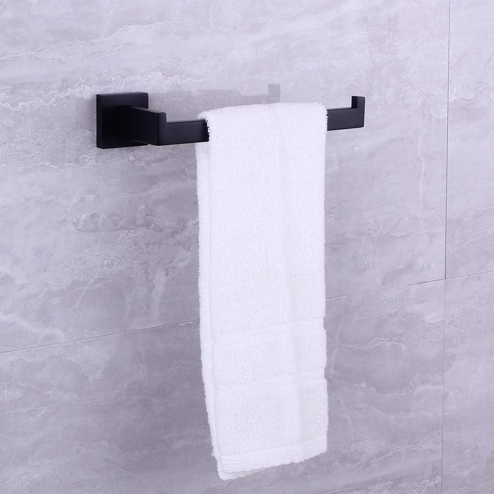 Matte Black Hand Towel Holder for Bathroom SUS 304 Stainless Steel Towel Ring Heavy Duty Hand Towel Racks Wall Mount