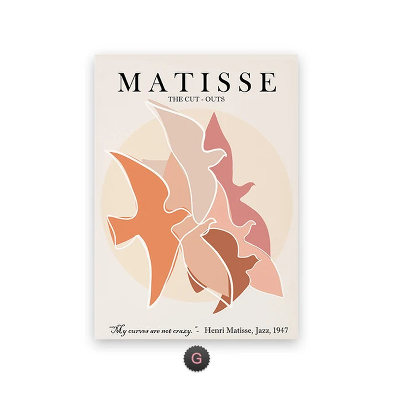 Matisse Line Decorative Posters Abstract Wall Art Decorative Prints Wall Paintings on the Wall Poster Aesthetic Flowers