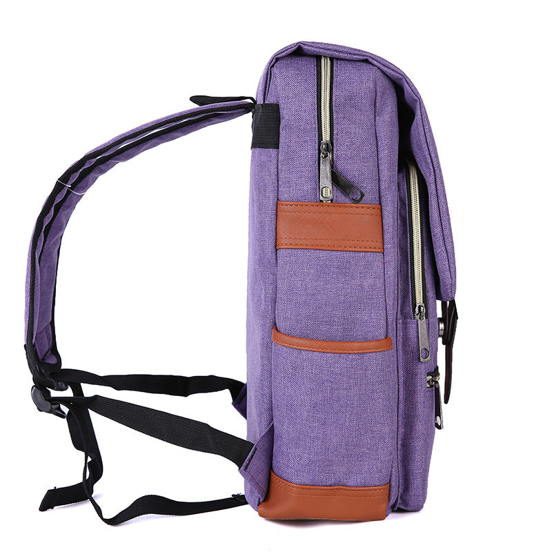 Slim Backpack ,College, School and Business Fits 15-inch Laptop-Purple