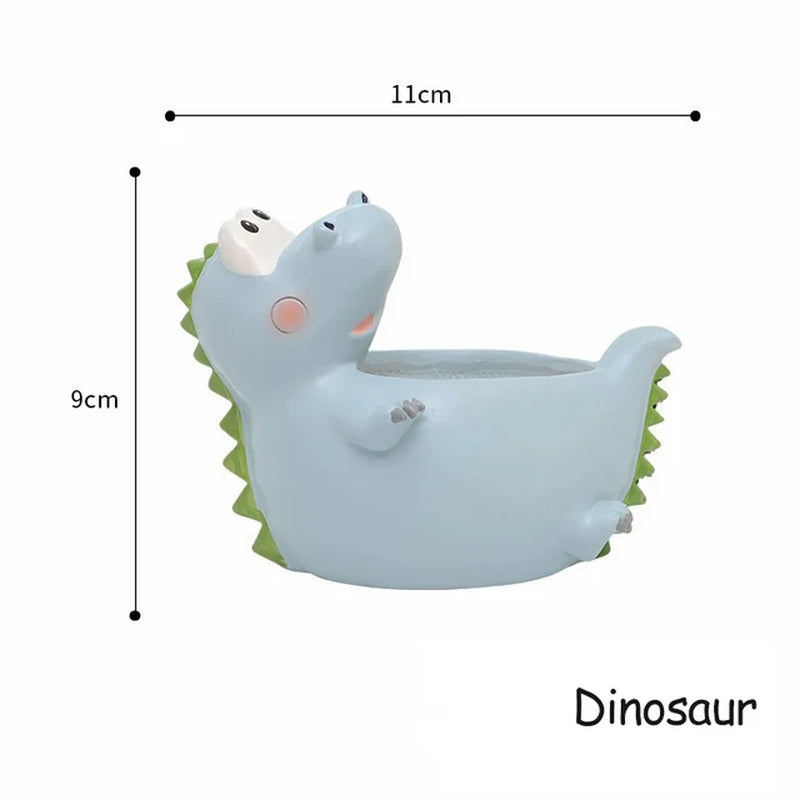 Cartoon Animal Planter for Succulents Cactus Plants, Cute Duck Bunny Corgi Flower Pot, Fairy Garden Decoration Tabletop Decor