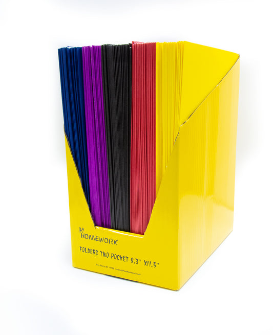 A+ Homework 2 Pocket Folder - Assorted Colors